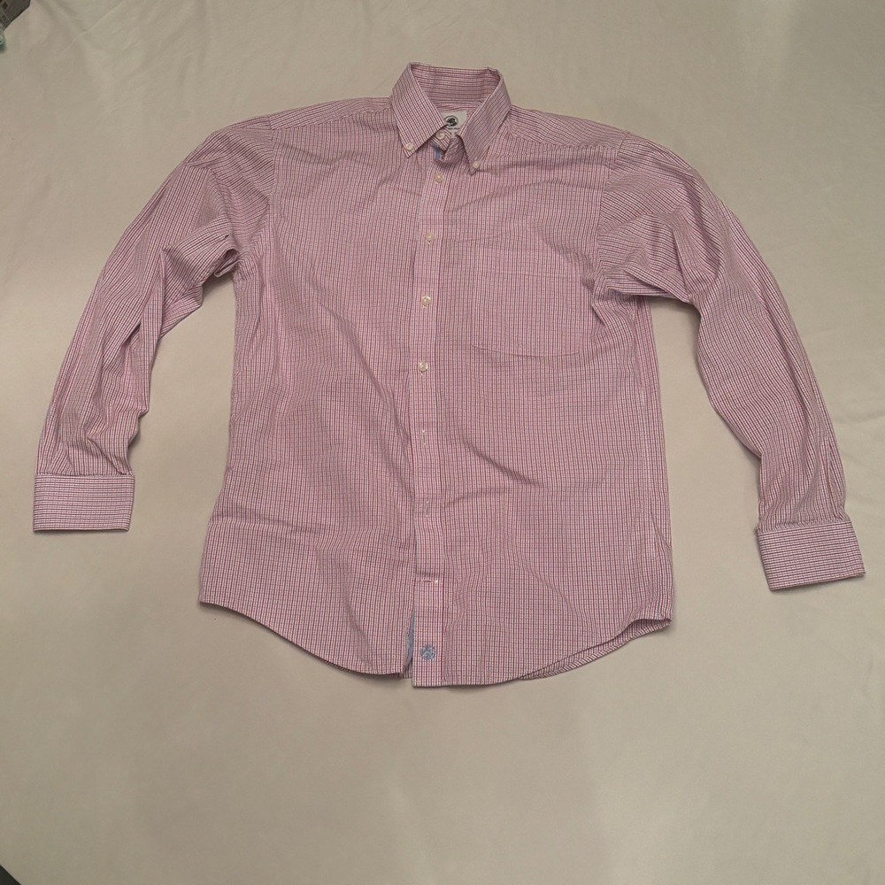 Southern Proper Red Stripped Long Sleeve Button Up size small